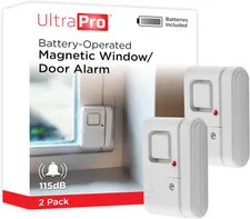 Ultrapro Personal Security Window and Door Alarm, 2 Pack, DIY Protection, Burgla
