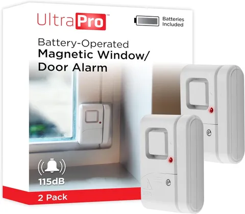 Ultrapro Personal Security Window and Door Alarm, 2 Pack, DIY Protection, Burgla