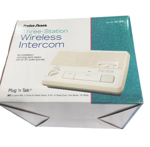 VINTAGE 1995 RADIO SHACK THREE-STATION WIRELESS INTERCOM 43-219 Brand New in box