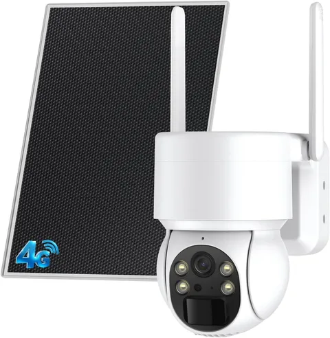4G LTE Cellular Security Camera Wireless Outdoor, 2K 360° View, No Wi-Fi Needed