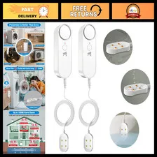 3-in-1 Water Leak Alarm System with 6.5ft Detection Cable - 2 Pack for Home, RV,