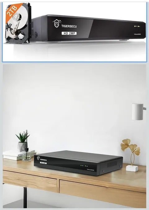 TIGERSECU Super HD 1080P 8 Channel DVR Security Recorder with 2TB Hard Drive,
