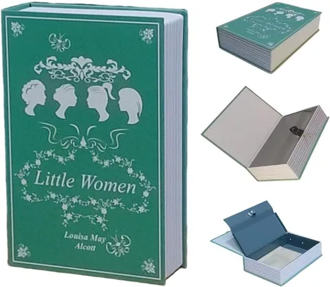 Book Safe with Key Lock - Hidden Compartment Security Box for Cash, Jewelry & Pa