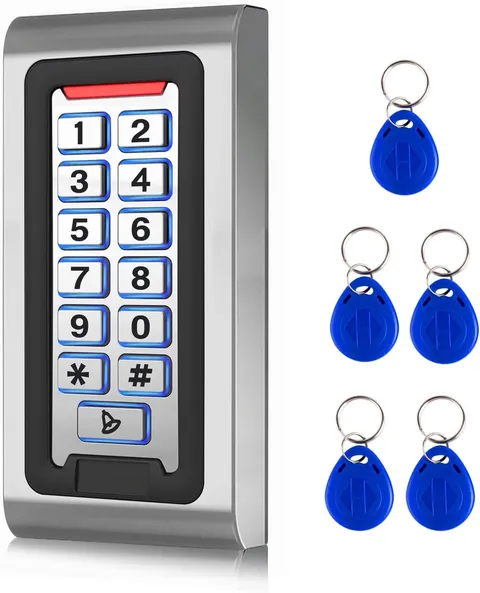 Door Access Control System Stand-Alone Password Keypad + 5PCS Proximity Keychain