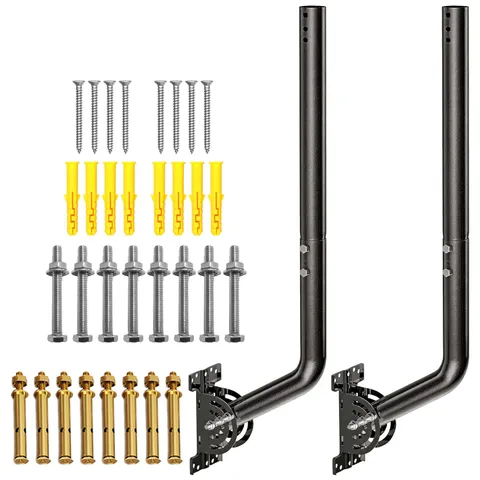 28" Heavy Duty Adjustable Antenna Wall Mount – Iron Spray Paint J-Pole Solid ...
