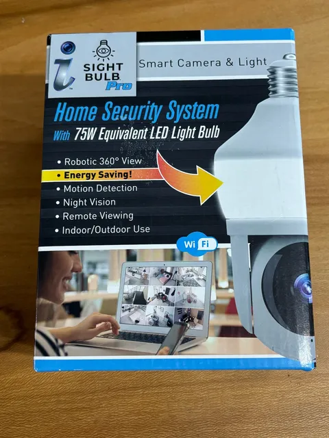 iSight Bulb Pro Smart Camera Light WiFi Security System 360° View NIB