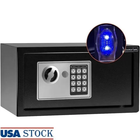 Electronic Digital Safe W/ Sensor Light Steel Security Lock Wall Cabinet Mount