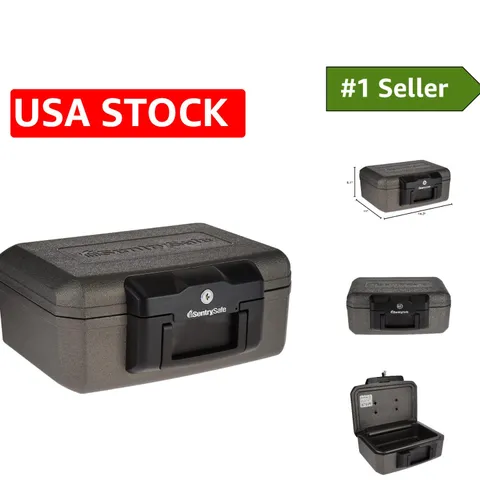 Fireproof Safe with Key Lock - Secure Document and Valuables, 0.18 Cu. Ft.