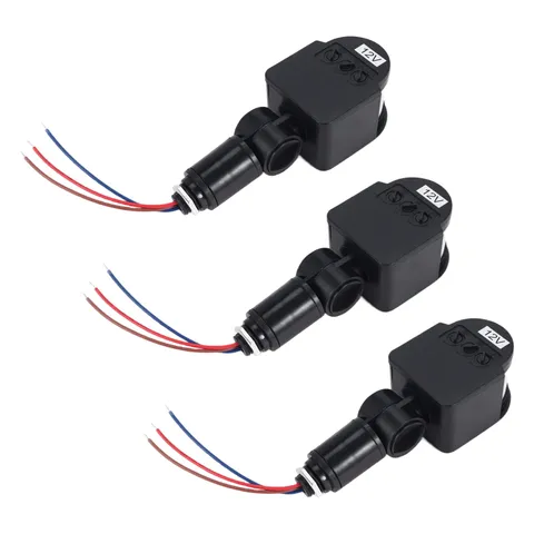 3pcs Black Motion Detectors Motion Sensor Switch From L2593