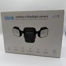 BLINK Outdoor 4 Floodlight Security Camera 1080p Battery Powered Black NEW