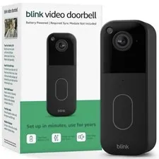 Blink Video Doorbell - Battery Powered, Head-to-Toe HD View, Black (NEW)