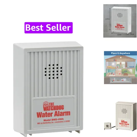 The 110 dB Water Alarm w/Detachable Sensor for Hard-to- Areas BWD-HWA