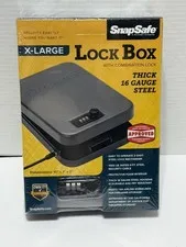 SnapSafe Lock Box w/Combination Lock 10x7x2 XLarge TSA App. New in box sealed  