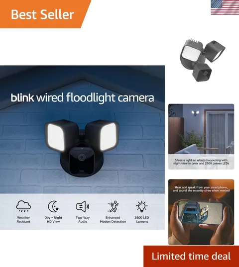 Night Vision Wired Security Camera - 1080p HD, Siren, Cloud Storage Included