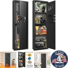 Luxury 43" Electronic Wall Safe with Fireproof Protection & Removable Shelves