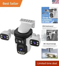 All-In-One Triple Lens PTZ Security Camera with Auto Tracking & 2-Way Audio