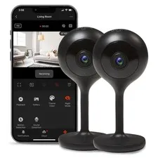 Geeni Look 1080p Indoor Security Camera – 2-Pack Full HD WiFi Indoor Camera w...