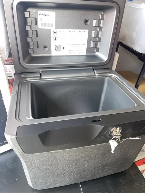 File Safe Security Box Case 0.66 cu. ft. Fire and Water Resistant Charcoal