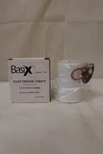 BASIX - 15W / 6-12VDC Security Alarm Siren Horn - High Impact ABS Plastic - 15WS