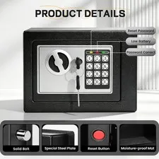 Digital Keypad Home Safe Lock Box Money Jewelry Cash Security Safe Wall Mount