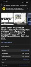 Dragon Touch K4W10 3MP Wireless WiFi Outdoor Security Camera System - 4 Camersa