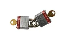 2pc Master Lock No 3 Padlock Keyed Small Silver Steel Brass 40mm Shackle w Keys
