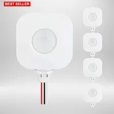 Sensor Switch Ceiling Mount 5 Pack 360 Degree PIR Infrared Passive Light