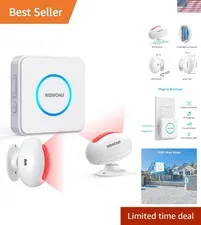 Motion Sensor Door Chime, Wireless Motion Detector Alarm Indoor, Business Ent...
