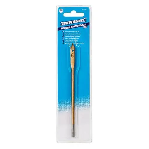 Silverline Flat Bit Titanium Coated 6mm - Pack of 2 - D2