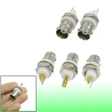 5 Pcs BNC Female Coupler Adapter Connector for CCTV Cameras Metal