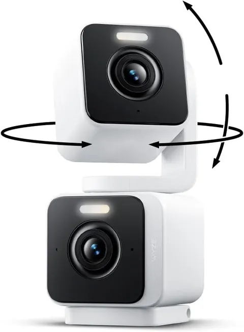 WYZE Duo Cam Pan Indoor/Outdoor IP65 2K 360° Pan/Tilt Smart Home Security Camera