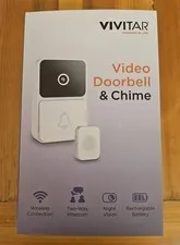 Vivitar Security Video Doorbell & Chime Kit WIFI White DB201 NOC NEW