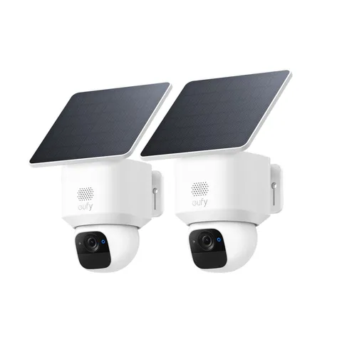 eufy Security SoloCam E30, 2-Pack, 2K Solar Camera, AI 2K, White