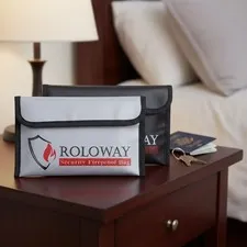 Compact 5 x 8 Fireproof & Water-Resistant Bags for Cash and Valuables - 2 Count