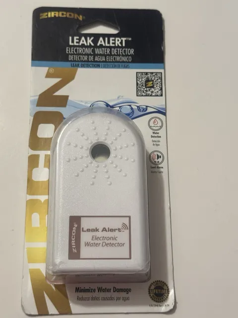 Zircon Leak Alert Electronic Water Detector Alarm Sensor New Sealed