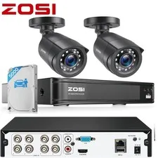 ZOSI 8CH DVR 1080p Home Security Outdoor Camera System Night Vision 500GB HDD