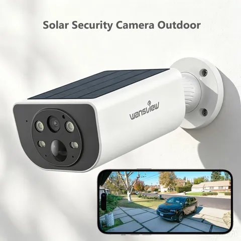 Wansview S1 2K Wireless Security Camera Outdoor  WiFi Solar Powered 2-Way Audio
