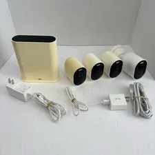 Arlo Ultra VMB5000 Smart Hub Base Station with 4 Arlo Cameras Rechargeable