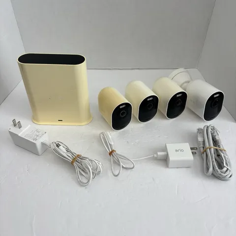 Arlo Ultra VMB5000 Smart Hub Base Station with 4 Arlo Cameras Rechargeable