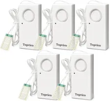 Water Alarm Leak Detector, 120Db, 37.8 Inches Cable, 5 Packs | Moisture Sensor,