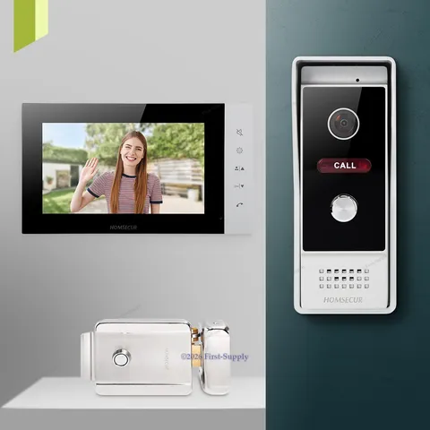 HOMSECUR HD Video Doorphone Intercom Door Bell Night Vision Monitoring Security
