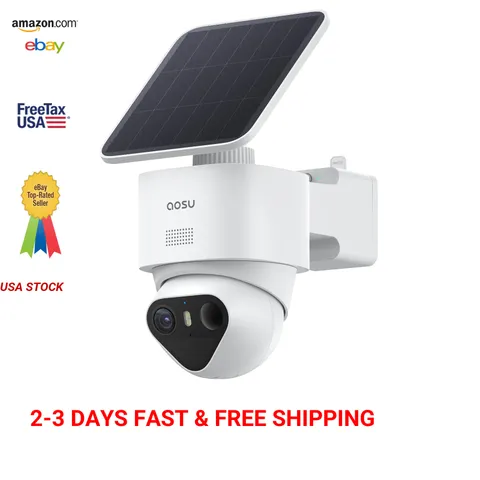 Security Camera Wireless Outdoor 4K TrueColor Night Vision AI Detection 360 Auto
