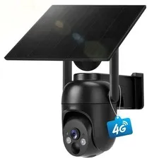 4G LTE Cellular Security Camera, Builtin SIM Card, NonStop Solar Powered
