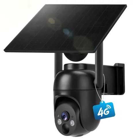 4G LTE Cellular Security Camera, Builtin SIM Card, NonStop Solar Powered