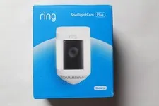 NEW! Ring Spotlight Cam Plus Outdoor/Indoor Wireless 1080p Battery Camera White