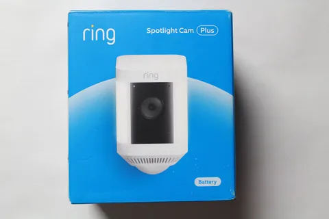 NEW! Ring Spotlight Cam Plus Outdoor/Indoor Wireless 1080p Battery Camera White