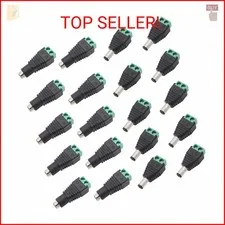 12V DC Plug 5.5mm x 2.1mm, 10 Pairs DC Power Connector Jack Barrel Adapter