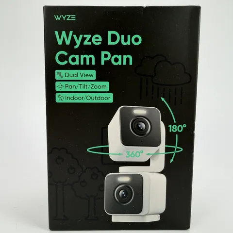 Wyze Duo Cam Pan Indoor/Outdoor IP65 2K 360° Pan/Tilt Smart Home Security Camera