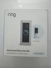 Ring Advanced Security Set Wired Doorbell Pro with Stick Up Cam