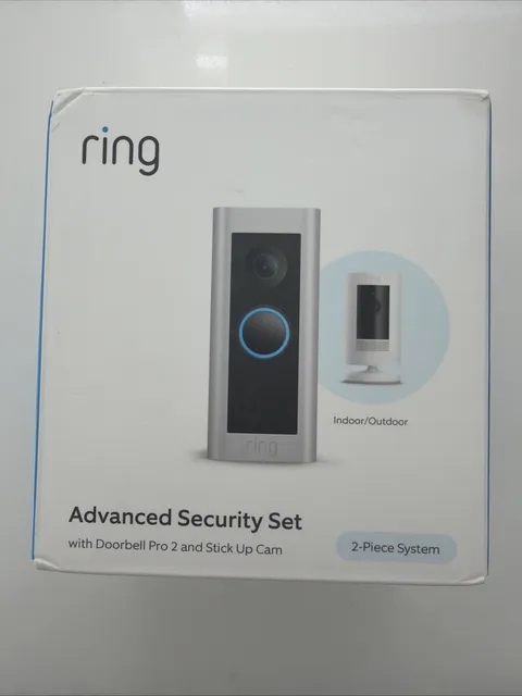 Ring Advanced Security Set Wired Doorbell Pro with Stick Up Cam